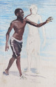 Painting by Judith Jarvis Caribbean beach sketch