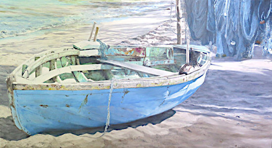 Watercolour painting Duquesne boat by Doug Mays