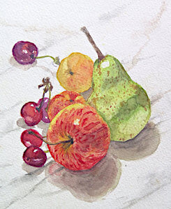 Watercolour painting Fruits by Doug Mays