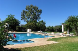 Holiday activity: swimming pool of finca with relaxing area
