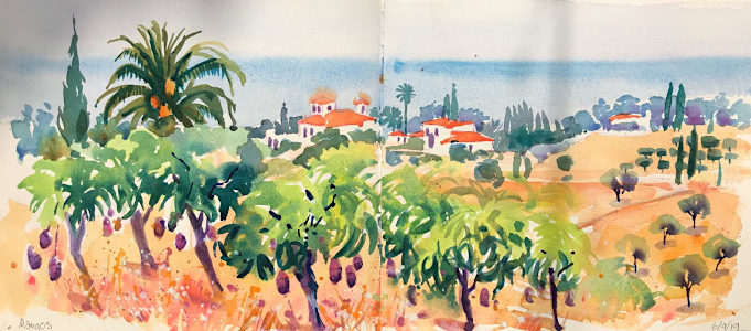 Painting by Fiona Forbes Mangos