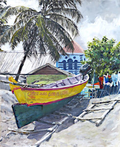 Watercolour painting St. Lucia by Doug Mays