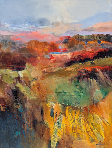 Acrylic painting Autumn Glow from painter Alexandra Ghimisi